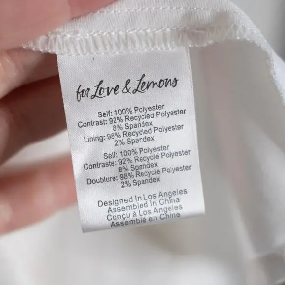 For Love & Lemons Mimi Mini Dress White Lace Strappy Cut Out Corset Backless S - Picture 6 of 6